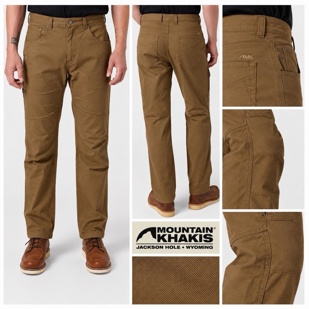 Mountain Khakis Camber Original Classic Cotton Brown Straight Leg Pants Sz 38x34